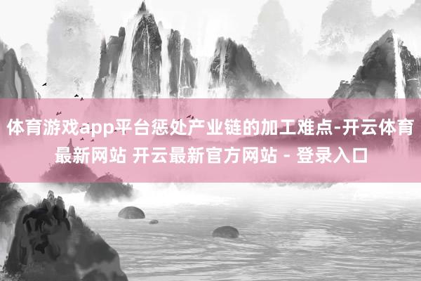 体育游戏app平台惩处产业链的加工难点-开云体育最新网站 开云最新官方网站 - 登录入口